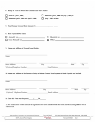 Ground Rent Registration Application - Maryland, Page 2
