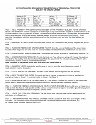 Ground Rent Registration Application - Maryland, Page 3