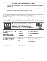 Form SNAPA-1 Snap Benefits Application - Massachusetts (Polish), Page 2