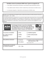 Form SNAPA-1 Snap Benefits Application - Massachusetts (Italian), Page 2