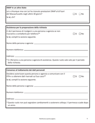 Form SNAP-APP-SENIORS Snap Benefits Application for Seniors - Massachusetts (Italian), Page 9