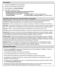 Form PI-134 Commercial Feed Manufacturer/Distributor License Application - Michigan, Page 2