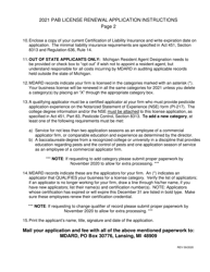 Instructions for Form PI-079C Pesticide Application Business License Renewal - Michigan, Page 2