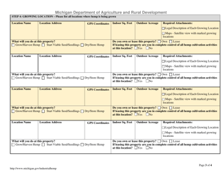 Hemp Grower Registration New Application - Michigan, Page 5