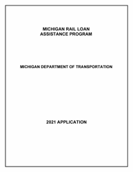 Form MDOT3052 &quot;Michigan Rail Loan Assistance Program Application&quot; - Michigan, 2021