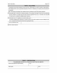 Form MDOT3052 Michigan Rail Loan Assistance Program Application - Michigan, Page 5