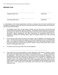 Form FIS1057 Application for Permission to Merge a Credit Union With Another Credit Union - Michigan, Page 6