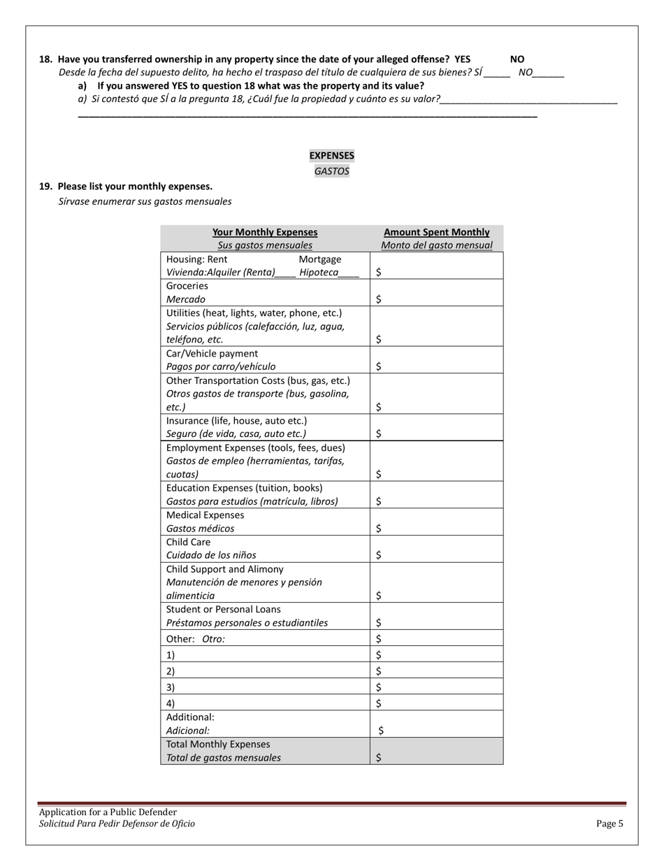 Minnesota Application For A Public Defender - Fill Out, Sign Online And ...