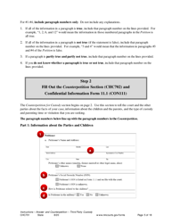 Instructions for Form CHC702 Answer to Third Party Custody Petition and Counterpetition for Custody - Minnesota, Page 5