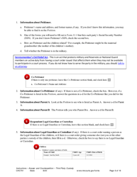 Instructions for Form CHC702 Answer to Third Party Custody Petition and Counterpetition for Custody - Minnesota, Page 6