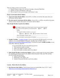 Instructions for Form CHC702 Answer to Third Party Custody Petition and Counterpetition for Custody - Minnesota, Page 9