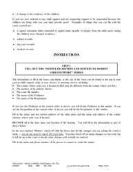 Instructions for Form CSX202 Notice of Motion and Motion to Modify Child Support - Minnesota, Page 2