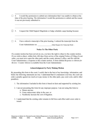 Form CSX902 Response to Motion for Review / Counter Motion - Minnesota, Page 3