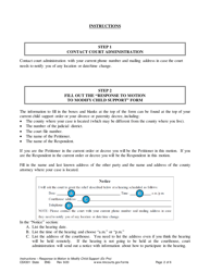 Instructions for Form CSX302 Response to Motion to Modify Support - Minnesota, Page 2