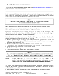 Instructions for Form CSX302 Response to Motion to Modify Support - Minnesota, Page 3