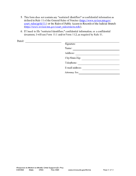 Form CSX302 Response to Motion to Modify Child Support - Minnesota, Page 3