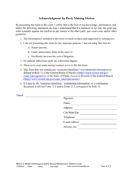 Form CSD202 Notice of Motion and Motion to Modify Child Support and/or Spousal Maintenance - Minnesota, Page 3