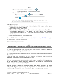 Instructions for Form CSX2202 Response to Notice of Motion and Motion to Stop Cost of Living Adjustment - Minnesota, Page 2