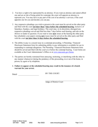 Form DIV1404 Order to Show Cause and Appear - Minnesota, Page 2