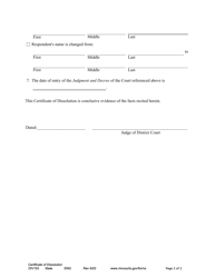 Form DIV103 Certificate of Dissolution - Minnesota, Page 2