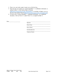 Form FAM802 Notice of Motion and Motion for Change of Venue (Family Case) - Minnesota, Page 3