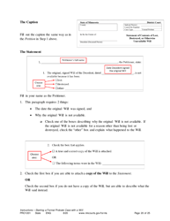 Form PRO1201 Instructions - Starting a Case: Formal Probate With a Will - Minnesota, Page 20