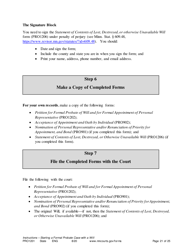 Form PRO1201 Instructions - Starting a Case: Formal Probate With a Will - Minnesota, Page 21