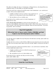 Form PRO1201 Instructions - Starting a Case: Formal Probate With a Will - Minnesota, Page 23
