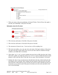 Form PRO1101 Instructions - Starting a Case: Formal Probate Without a Will - Minnesota, Page 5
