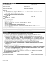 Form MO500-2457 Application for Approval of Career Education Programs Secondary/Adult Only - Missouri, Page 2