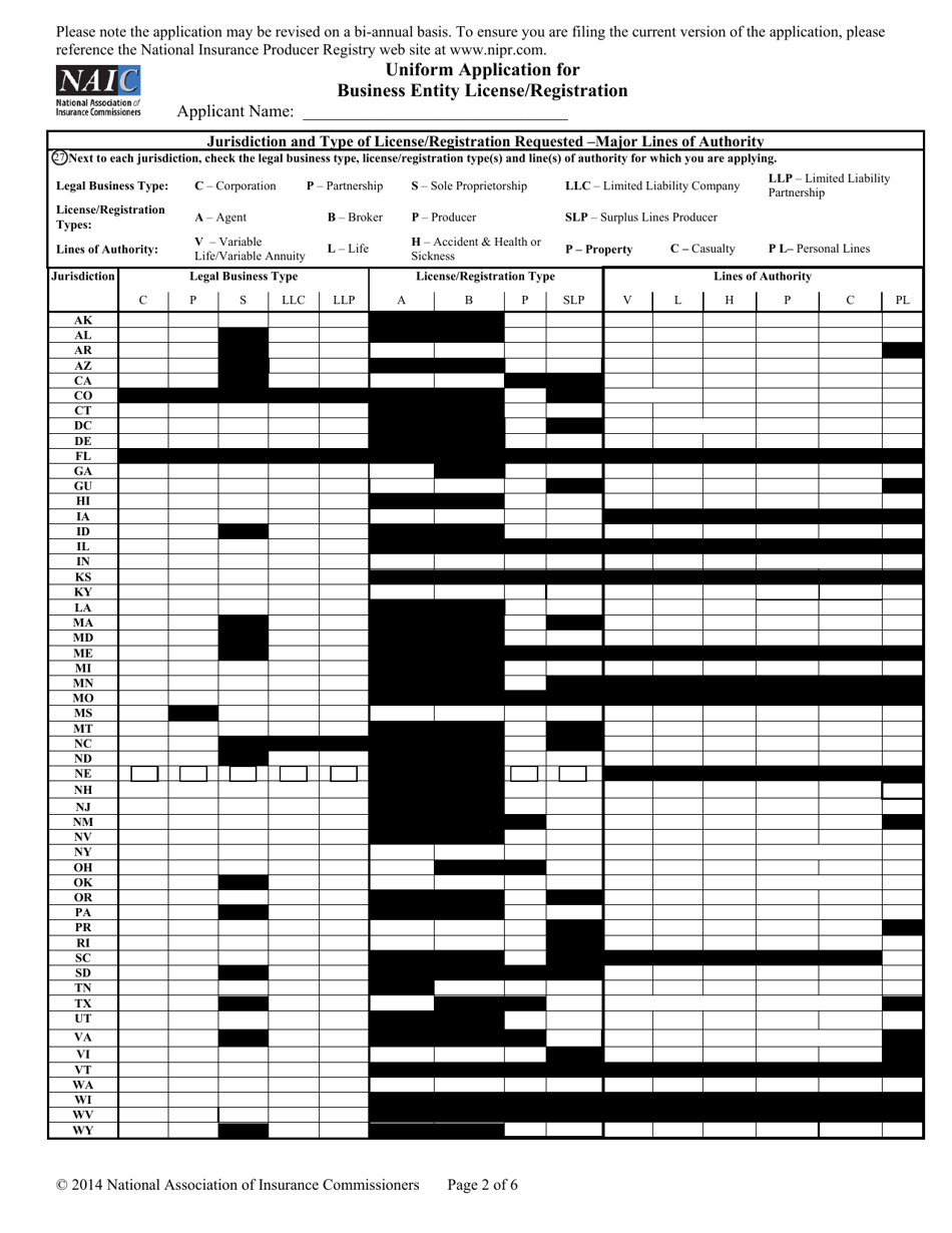 Insurance Business Entity License Application - Nebraska, Page 4