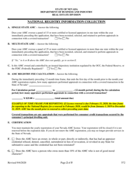 Form 572 Renewal Application - Appraisal Management Company - Nevada, Page 2