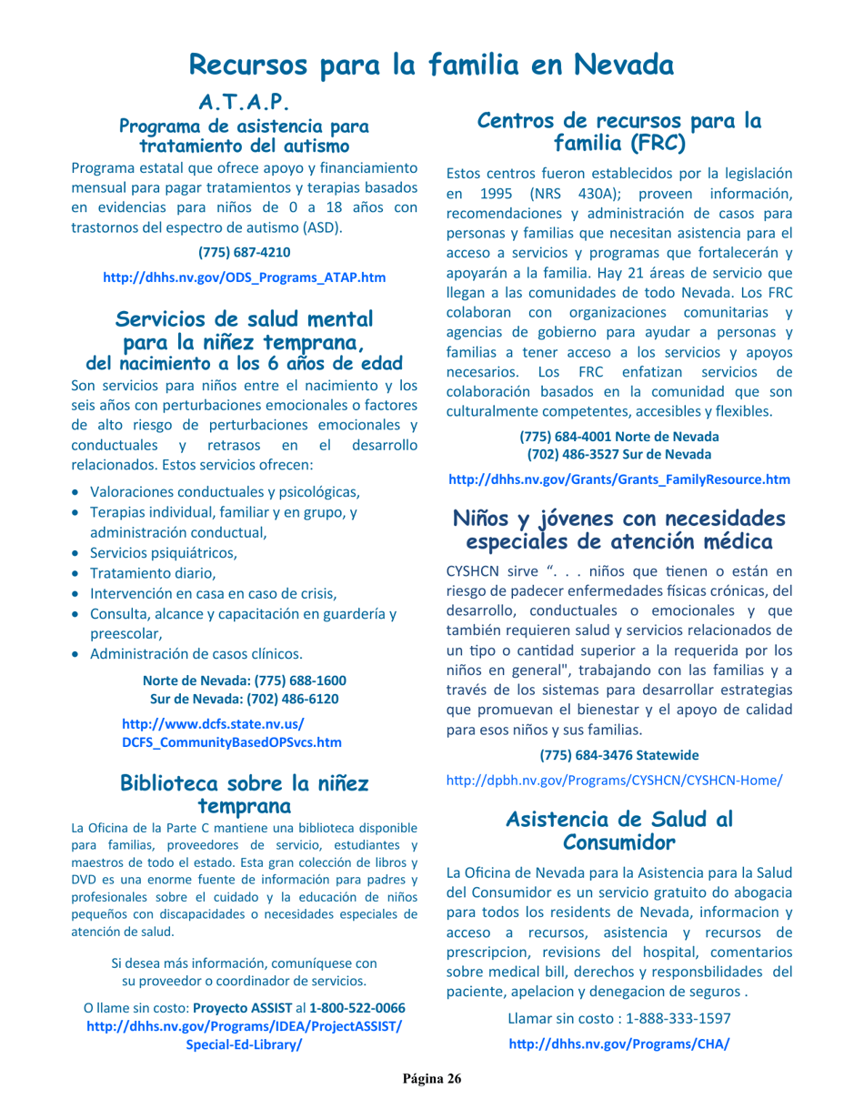 Manual Para Padres - Nevada (Spanish), Page 30