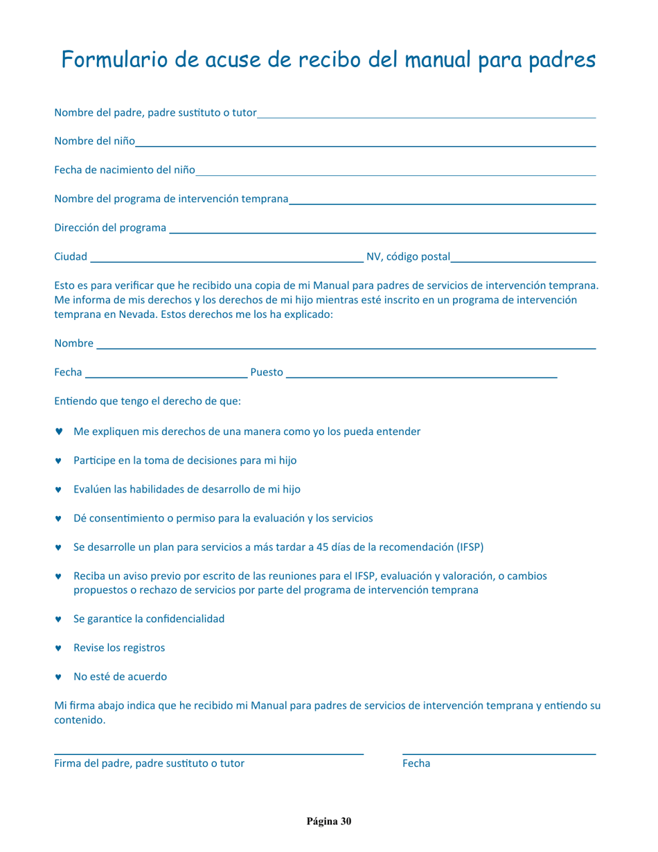 Manual Para Padres - Nevada (Spanish), Page 34