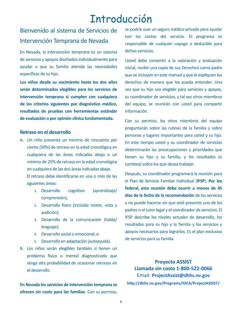 Manual Para Padres - Nevada (Spanish), Page 3