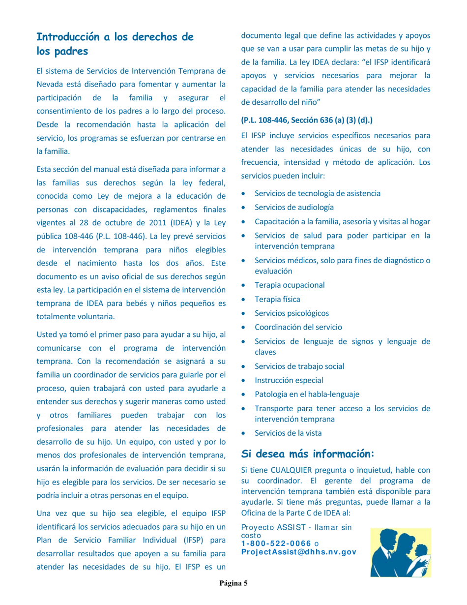 Manual Para Padres - Nevada (Spanish), Page 9