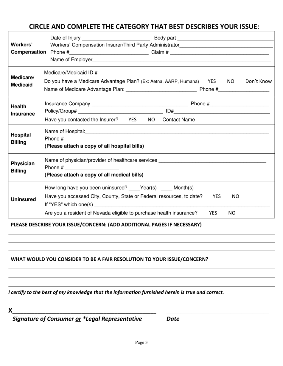 Request for Assistance - Nevada, Page 3