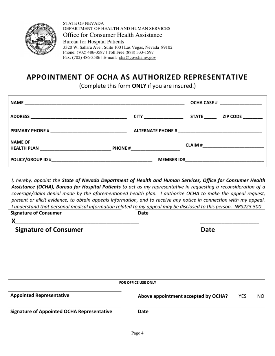 Request for Assistance - Nevada, Page 4