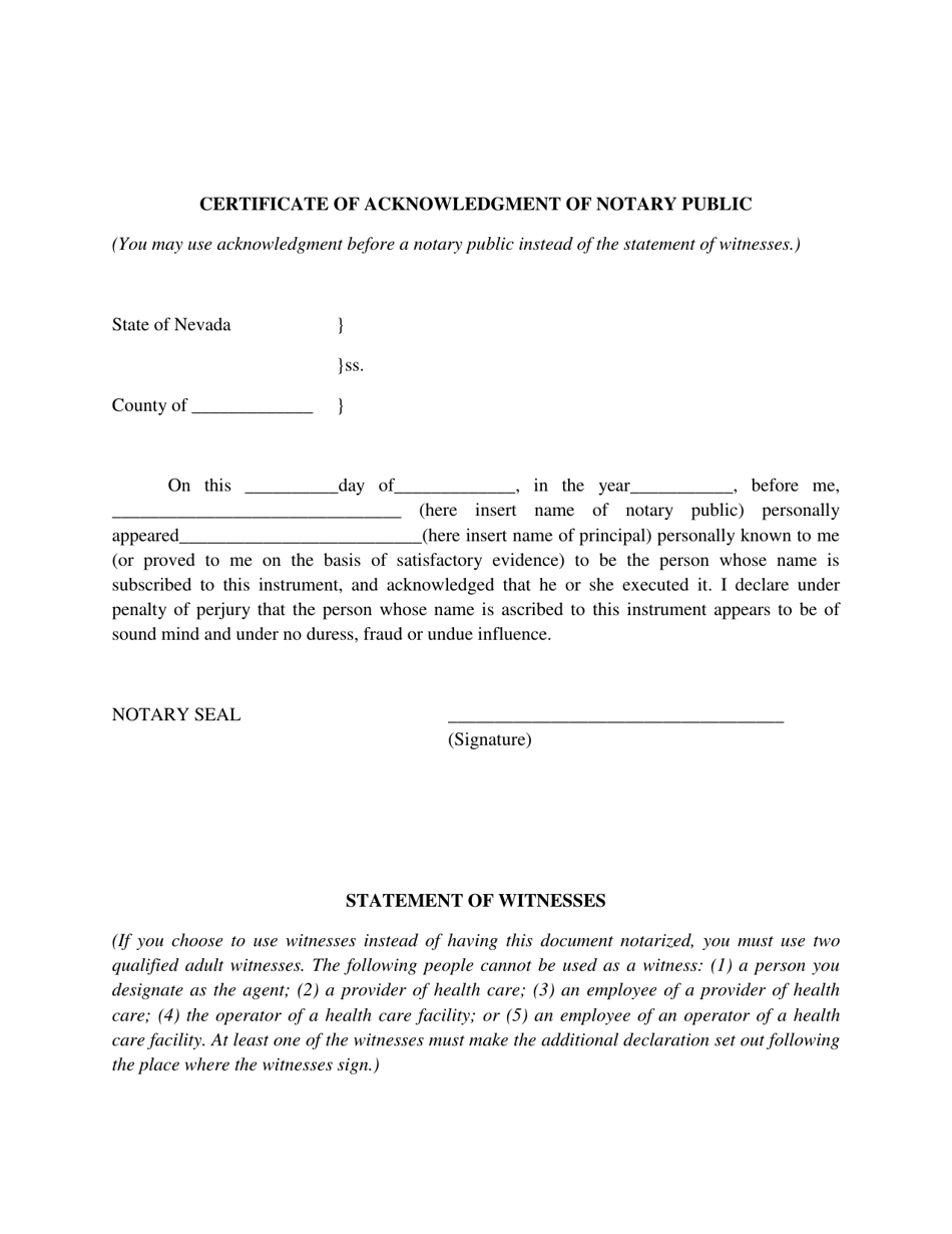 Durable Power of Attorney for Health Care Decisions - Nevada, Page 4