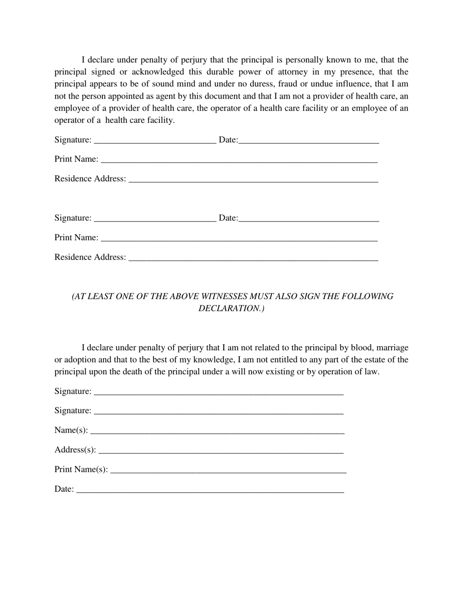 Durable Power of Attorney for Health Care Decisions - Nevada, Page 5