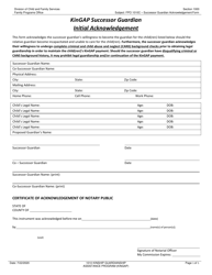 Document preview: Form FPO1010C Kingap Successor Guardian Initial Acknowledgement - Nevada