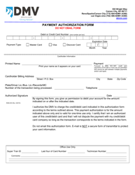Document preview: Form ADM-205 Payment Authorization Form - Nevada