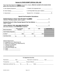 Form MC045D Fuel Tax Refund Request Form - Nevada, Page 3