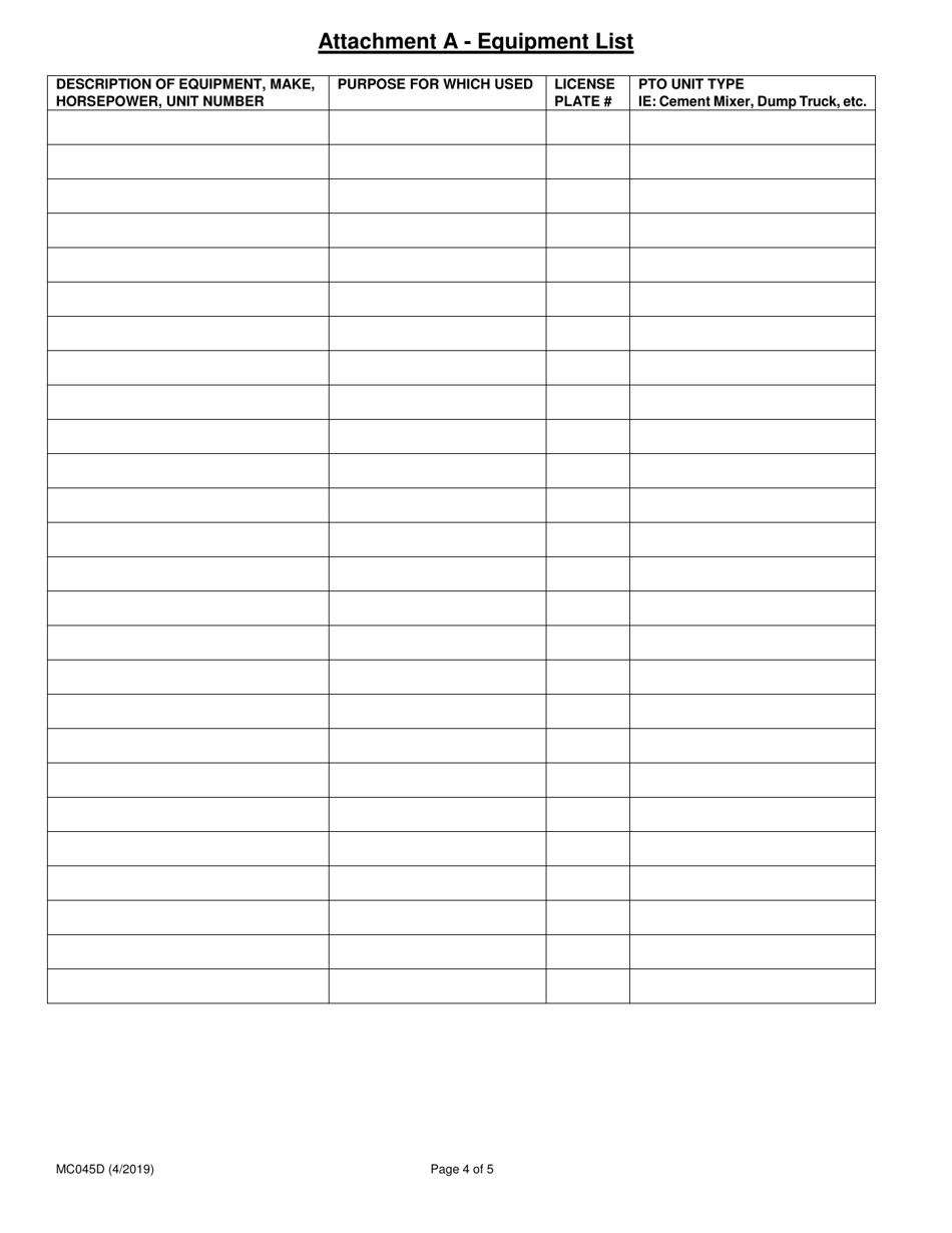 Form MC045D Fuel Tax Refund Request Form - Nevada, Page 4