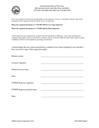 Mdeg Annual Inspection Form - Nevada, Page 9