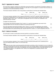 Form GST116 Application, Renewal, or Revocation of the Authorization for a Qualifying Institution to Use Particular Input Tax Credit Allocation Methods - Canada, Page 4