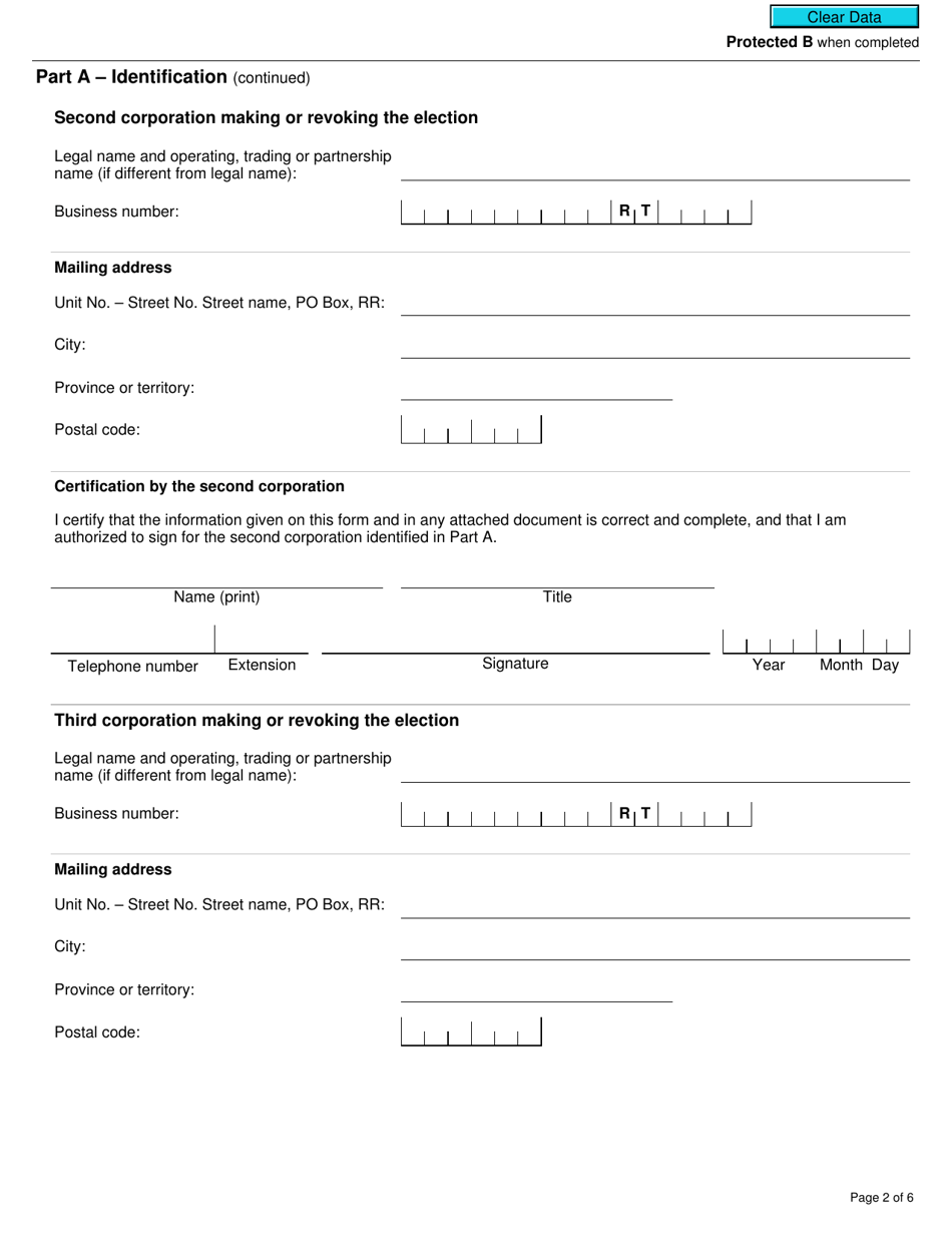 Form GST27 Election or Revocation of an Election to Deem Certain Supplies to Be Financial Services for Gst / Hst Purposes - Canada, Page 2