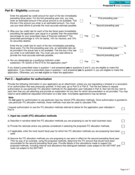 Form RC7216 Application, Renewal, or Revocation of the Authorization for a Qualifying Institution That Is a Selected Listed Financial Institution to Use Particular Input Tax Credit Allocation Methods - Canada, Page 2