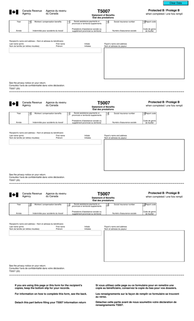 Form T5007  Printable Pdf