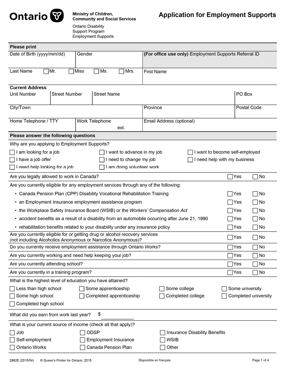 Form 2882E - Fill Out, Sign Online and Download Fillable PDF, Ontario ...